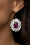 Paparazzi FIERCE Field - Pink Earrings