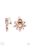 Paparazzi Fearless Finesse Rose Gold Clip-On Earrings