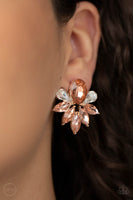 Paparazzi Fearless Finesse Rose Gold Clip-On Earrings