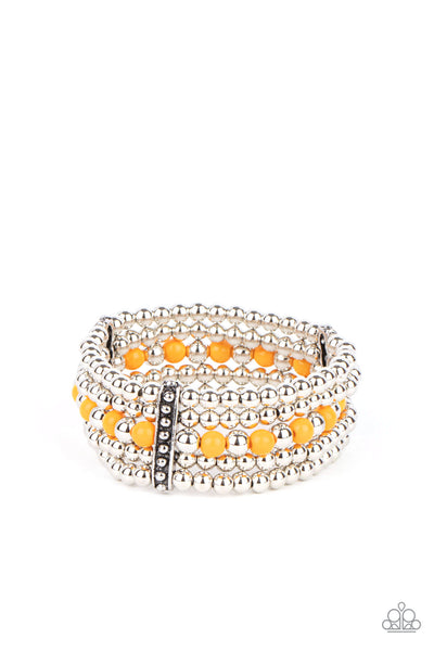 Paparazzi Gloss Over The Details Orange Bracelet