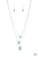 Paparazzi Dewy Drizzle Green Necklace