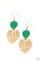 Paparazzi Palm Tree Cabana  Green Earrings