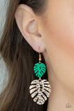 Paparazzi Palm Tree Cabana  Green Earrings