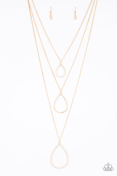 Paparazzi Make The World Sparkle Necklace-Gold - ChiTown Chick Bling Boutique 