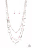 Paparazzi Metro Mixer Necklace- Pink - ChiTown Chick Bling Boutique 