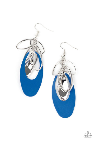 Paparazzi Ambitious Allure Blue Earrings