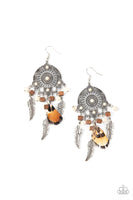 Paparazzi Desert Plains White Earrings