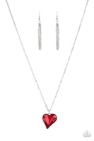 Paparazzi Heart Flutter Red Necklace