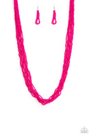 Paparazzi  Congo Colada Necklace- Pink - ChiTown Chick Bling Boutique 