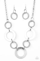 Paparazzi Ringed in Radiance Silver Necklace