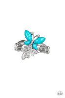 Paparazzi Flutter Flirt Blue Ring