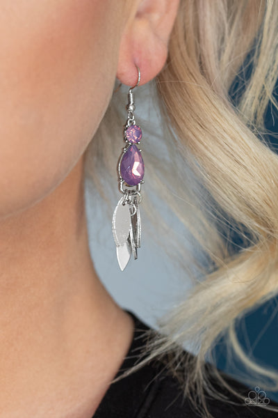 Paparazzi Tropical Tranquility Purple Earrings