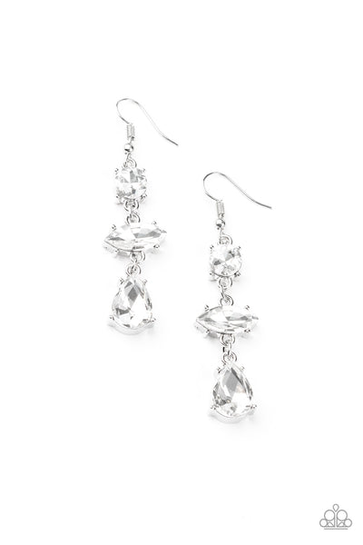 Paparazzi Starlet Twinkle White Earrings