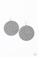 Paparazzi Plaited Plains Silver Earrings