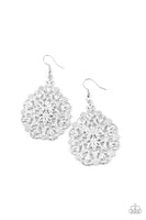 Paparazzi Floral Affair White Earrings