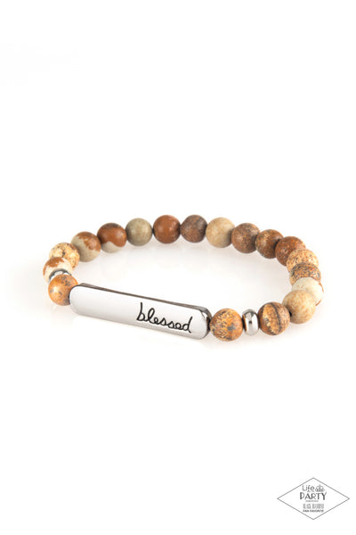 Paparazzi Born Blessed Brown Bracelet