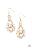 Paparazzi Prismatic Presence Gold Earrings - Life Of The Party