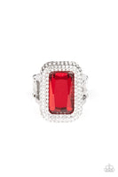 Paparazzi A Grand STATEMENT-MAKER Red Ring