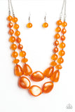 Paparazzi Beach Glam Orange Necklace