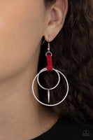 Paparazzi Fearless Fusion Red Earrings