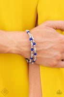 Paparazzi Ethereally Entangled - Fashion Fix Blue Bracelet