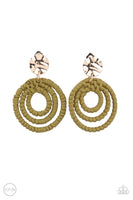 Paparazzi Whimsically Wicker Green Earrings