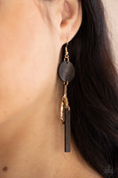 Paparazzi Raw Refinement Brown Earrings