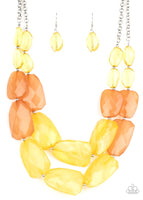 Paparazzi Gives Me Chills Yellow Necklace