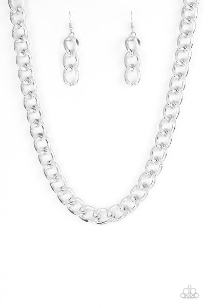 Paparazzi Heavyweight Champion Silver Necklace