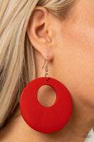 Paparazzi Island Hop Red Earrings