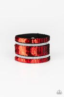 Paparazzi MERMAID Service Red Bracelet