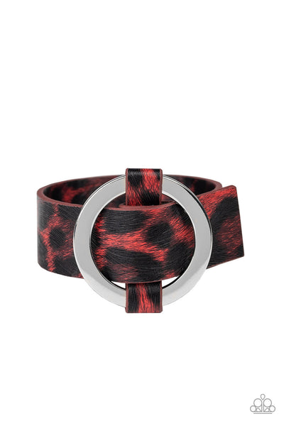 Paparazzi Jungle Cat Couture Red Bracelet