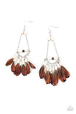 Paparazzi Haute Hawk White Earrings