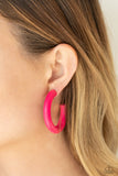 Paparazzi Woodsy Wonder Pink Earrings