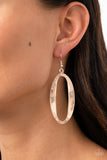 Paparazzi OVAL My Head -Rose Gold Earrings