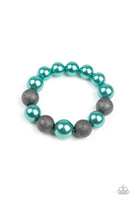 Paparazzi Color Me CEO - Green Bracelet: & Humble Hustle - Green Necklace and Bracelet Set