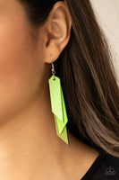 Paparazzi Suede Shade Green Earrings