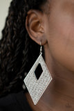 Paparazzi Woven Wanderer Silver Earrings