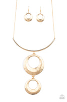 Paparazzi Egyptian Eclipse Gold Necklace