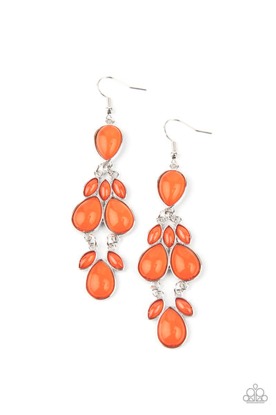 Paparazzi Superstar Social Orange Earrings