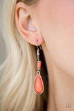 Paparazzi Courageously Canyon Orange Earrings