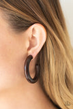 Paparazzi Woodsy Wonder Brown Earrings