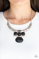 Paparazzi Commander In CHIEFETTE Black Necklace