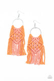 Paparazzi Macrame' Rainbow Orange Necklace