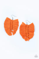 Paparazzi Knotted Native Orange Earrings