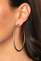 Paparazzi Flat Spin Brass Earrings