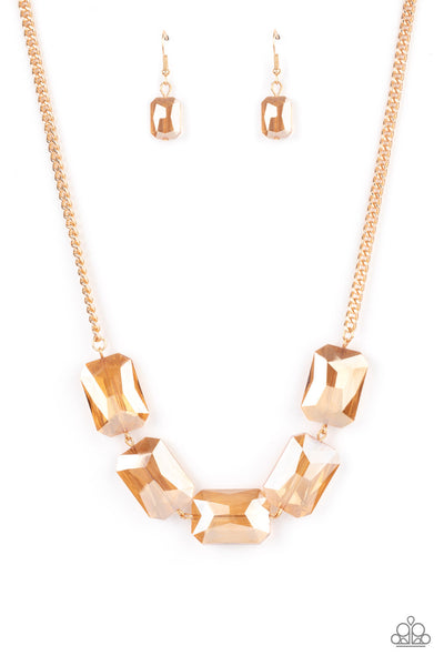 Paparazzi Heard It On The HEIR-Waves Gold Necklace