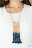 Paparazzi Look At MACRAME Now - Blue Necklace