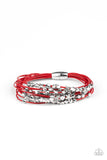 Paparazzi Star-Studded Affair Red Bracelet- Fashion Fix Feb 2021