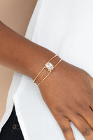 Paparazzi GLOW No Mercy Gold Bracelet